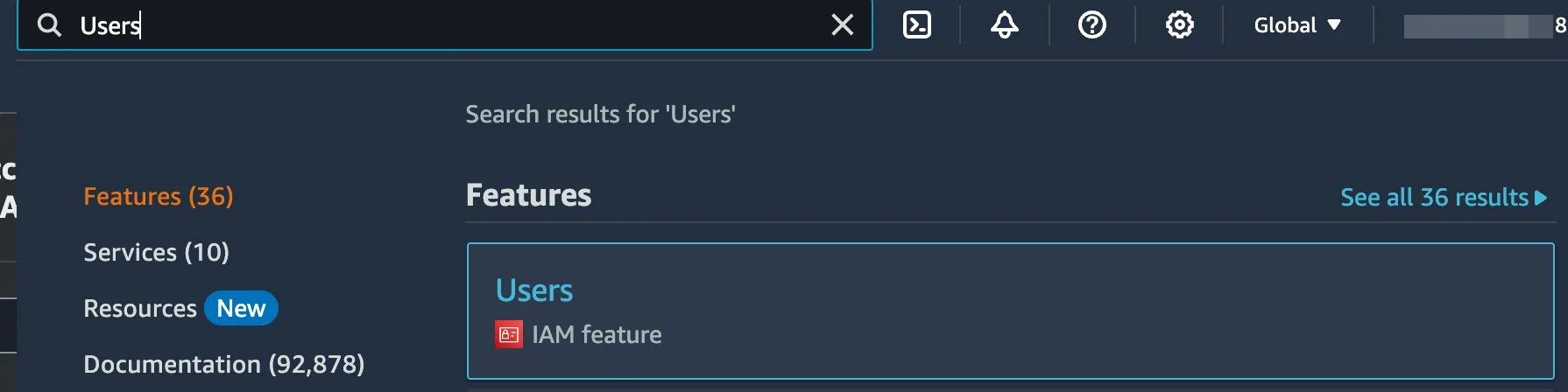 IAM user creation step 1