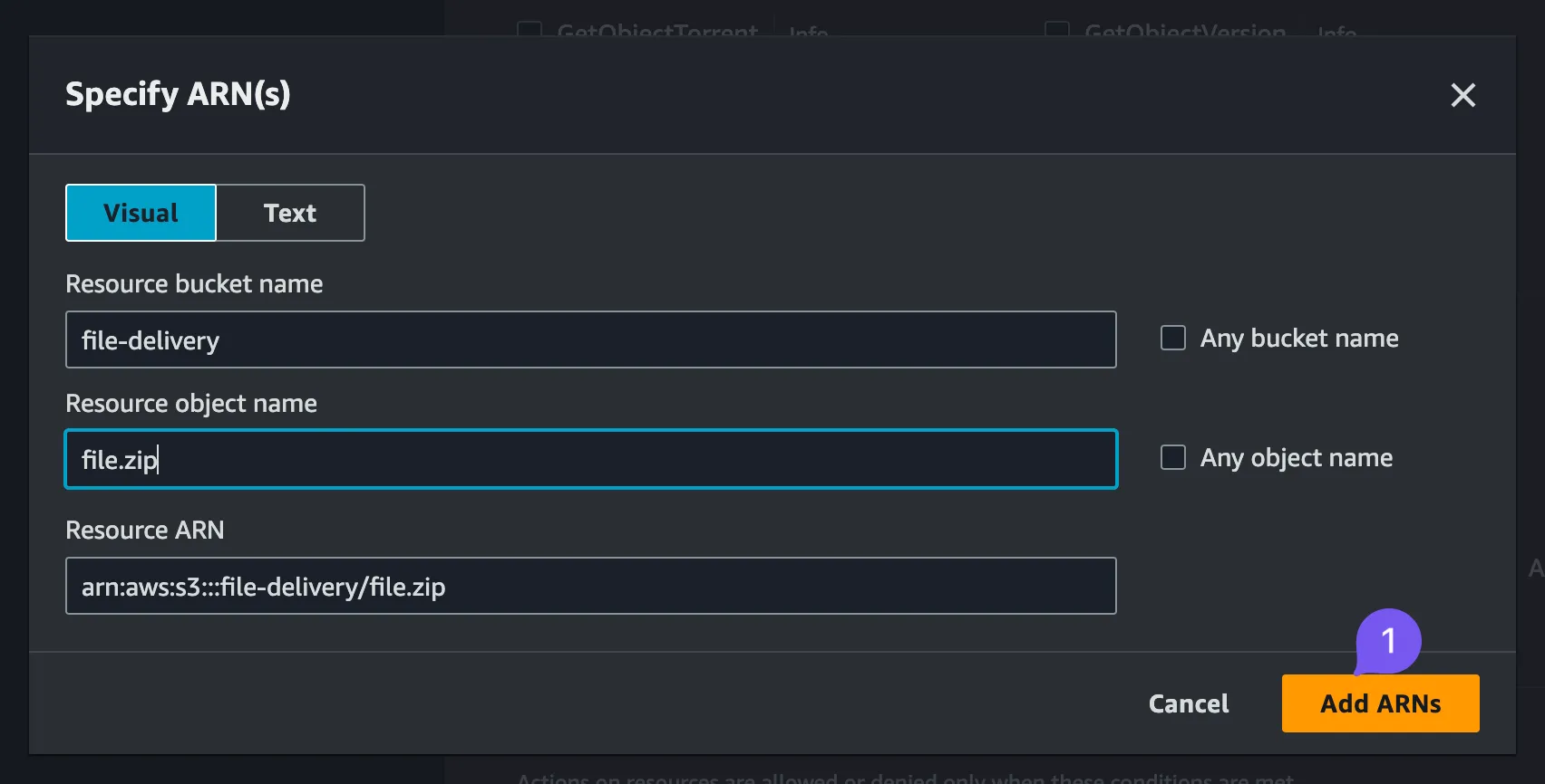 IAM user creation step 7