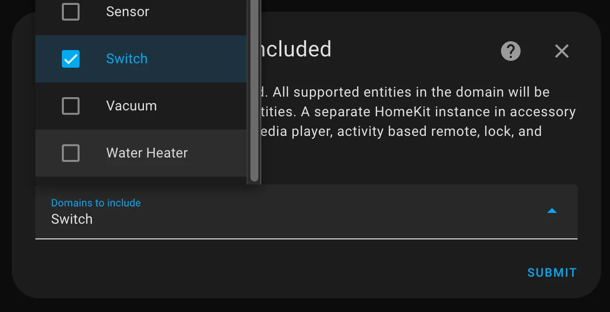 HomeKit Bridge Integration step 3